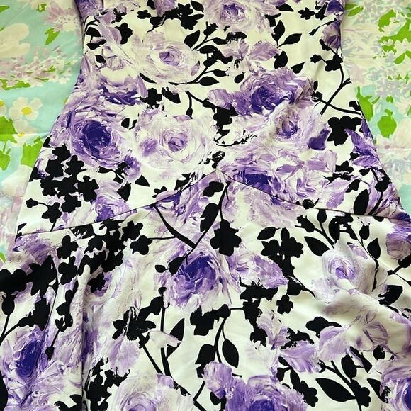 Naeem Khan Silk Mermaid Style Midi Floral Dress - 6 - Picture 5 of 15